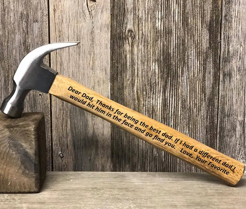 Dear Dad Thanks For Being The Best Dad Personalized Engraved Hammer, Framing Hammer, Gifts For Dad