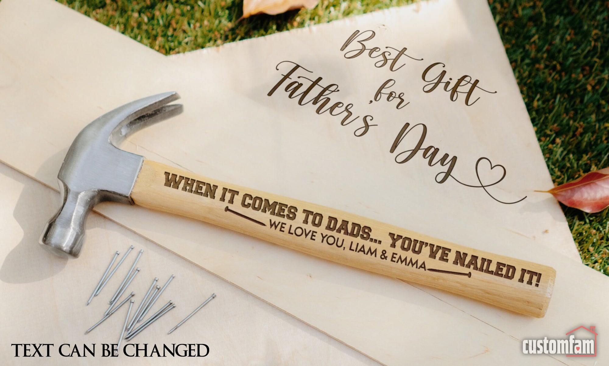 Personalized Wooden Engraved Hammer, Framing Hammer, Dad Hammer, Father's Day Gift