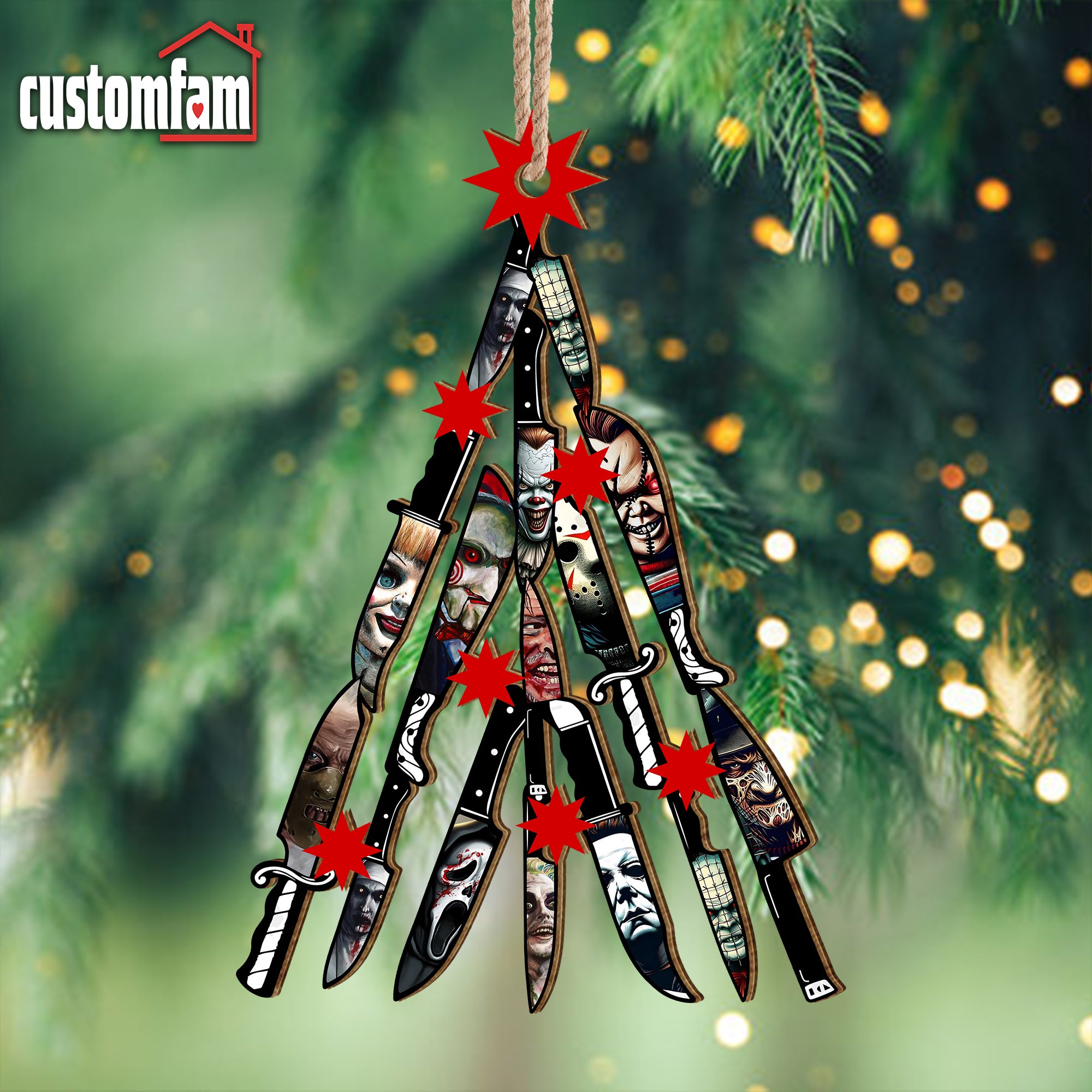 Horror Movie Characters Christmas Ornaments, Horror Movie Gifts