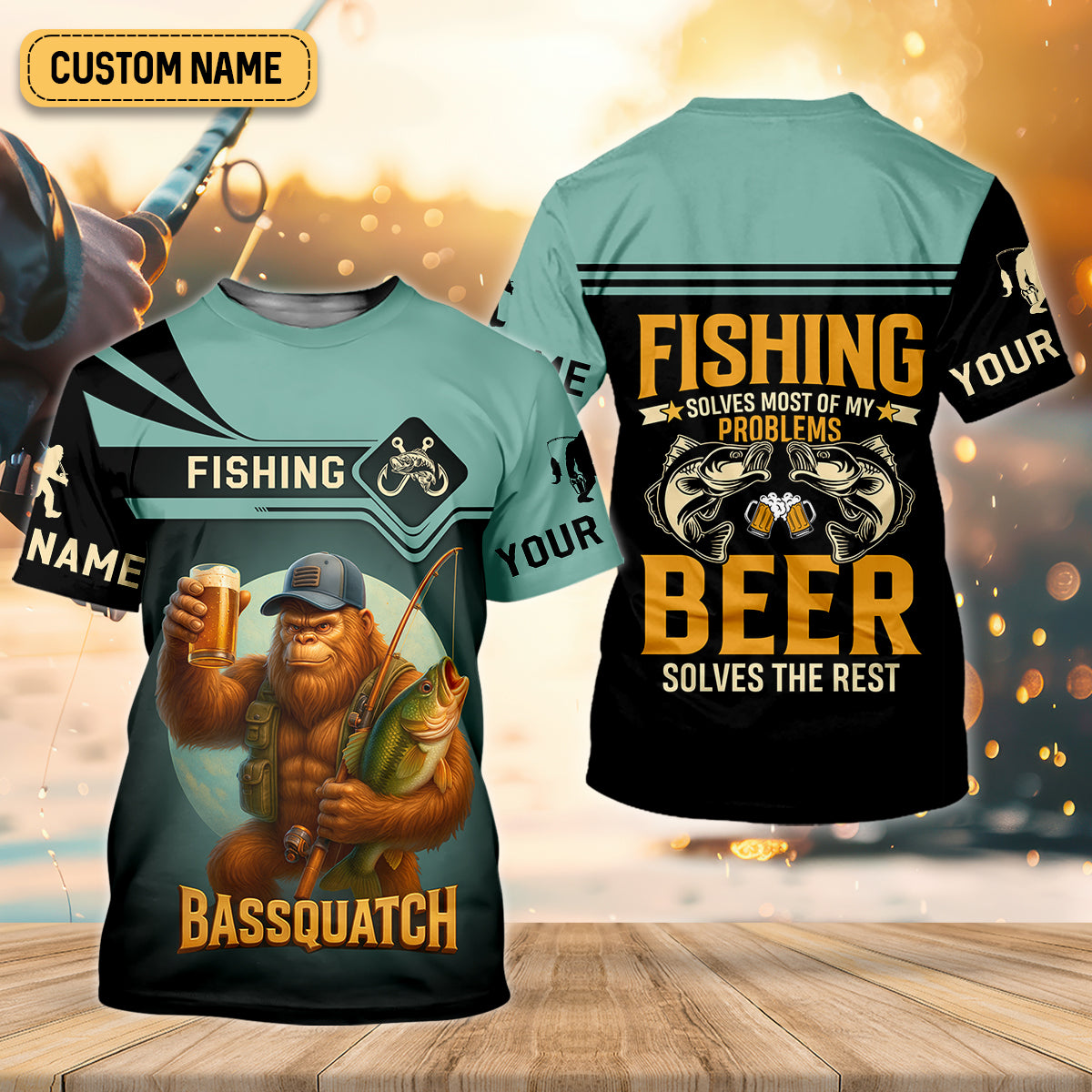 Fishing Solves Most Of My Problems Beer Solves The Rest SPF Shirt, Funny Fishing Shirt, Fishing Shirts For Men