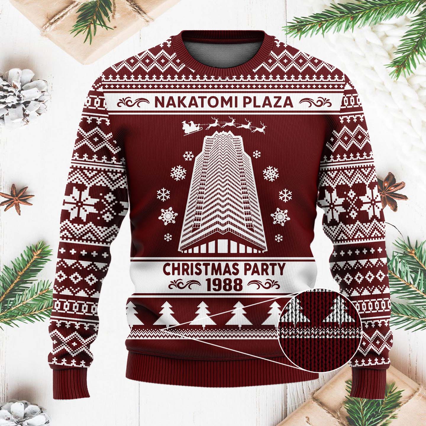 Nakatomi Plaza Christmas Party Funny Christmas Ugly Sweater, Christmas Gifts