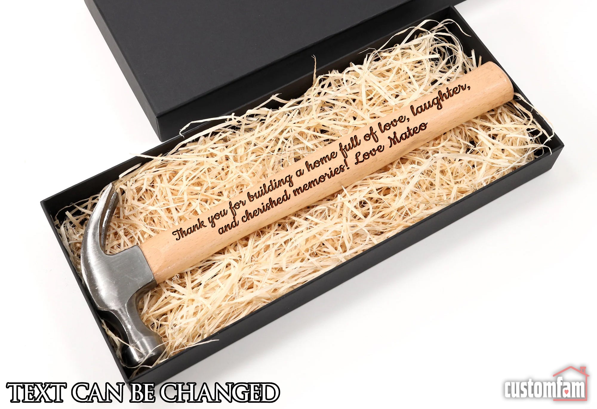 Thank you for building a home full of love Personalised Engraved Hammer, Framing Hammer, Gift For Dad