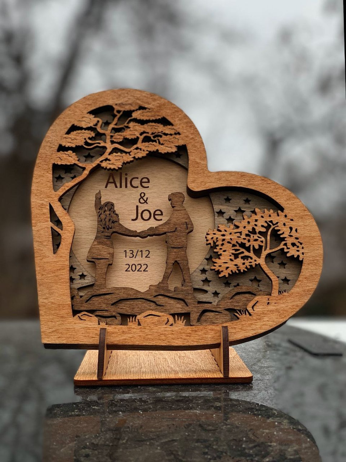 Personalized Wooden Sign, Romantic Couple Valentines Day Sign, Valentines Gifts For Couple