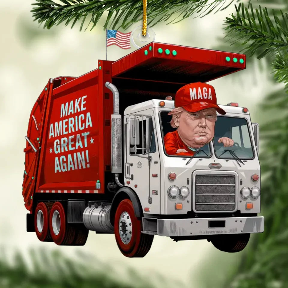 Make USA Great Again Acrylic Christmas Ornament, Trumpwon Funny Political Ornament