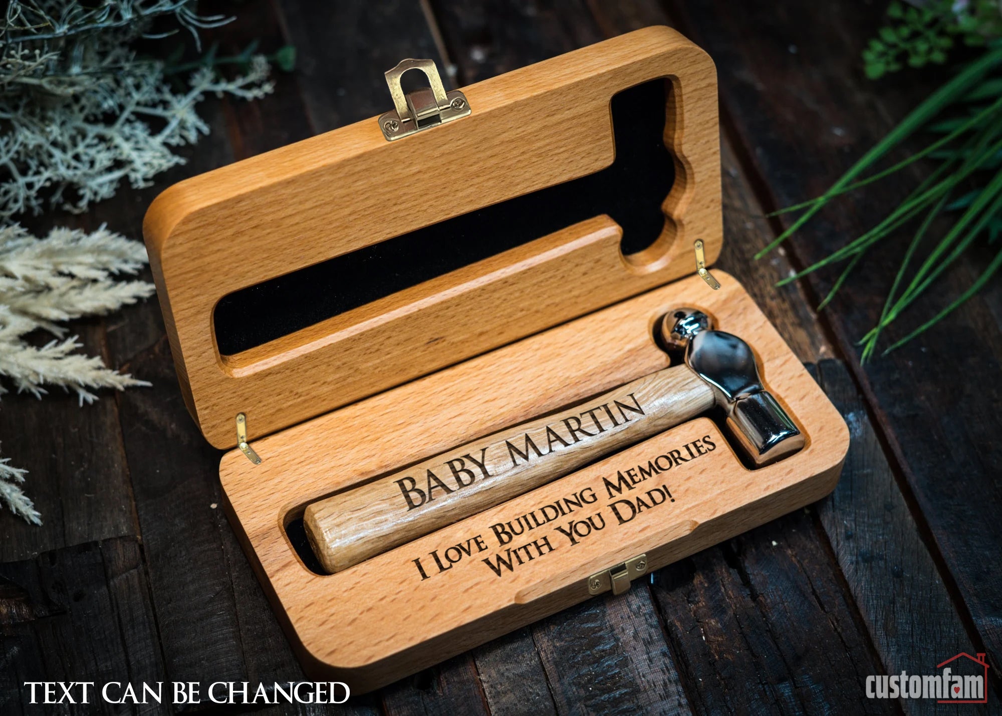 Personalized Mini Engraved Hammer in Wooden Gift Box, Framing Hammer, The Ultimate Pregnancy Announcement Gift