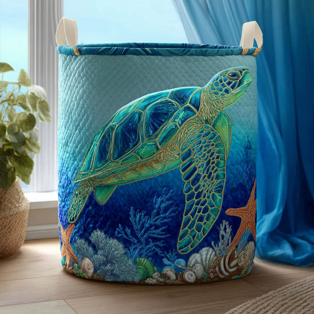 Azure Wave Turtle Laundry Basket Laundry Gifts, Housewarming Gift Ideas, Mother's Day Gifts