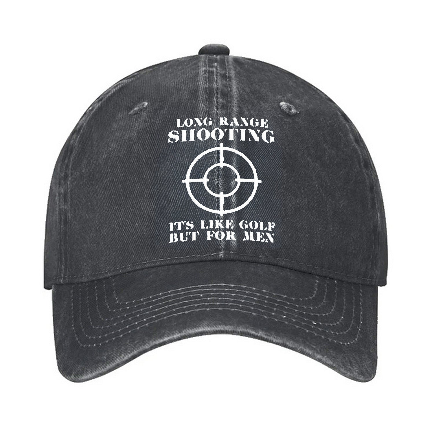 Long Range Shooting It's Like Golf But For Men Embroidered Baseball Cap, Dad Golf Gift