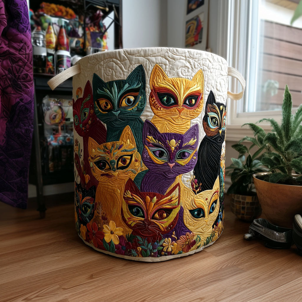 Cat Masquerade Laundry Basket Laundry Gifts, Housewarming Gift Ideas, Mother's Day Gifts