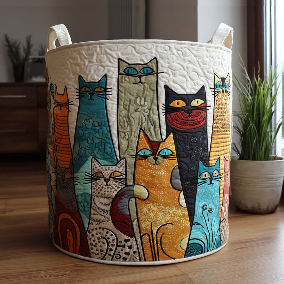 Cat Mosaic Laundry Basket Laundry Gifts, Housewarming Gift Ideas, Mother's Day Gifts