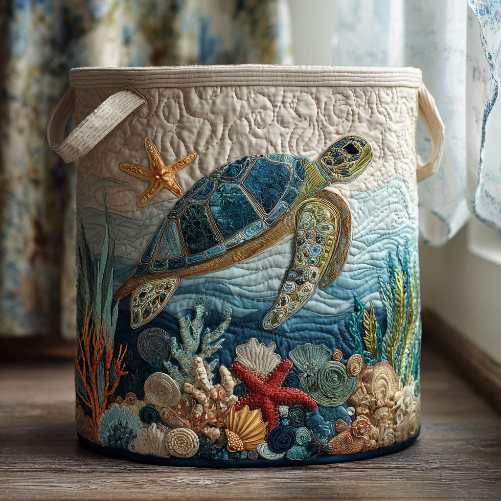 Coral Current Sea Laundry Basket Laundry Gifts, Housewarming Gift Ideas, Mother's Day Gifts