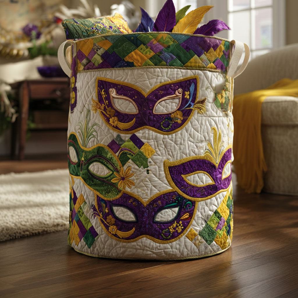 Emerald Masquerade Laundry Basket Laundry Gifts, Housewarming Gift Ideas, Mother's Day Gifts