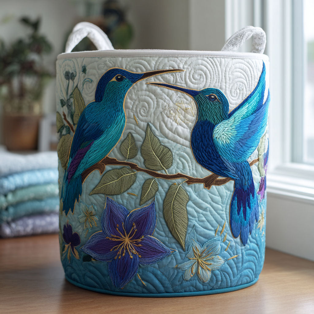Hummingbird Garden Laundry Basket Laundry Gifts, Housewarming Gift Ideas, Mother's Day Gifts