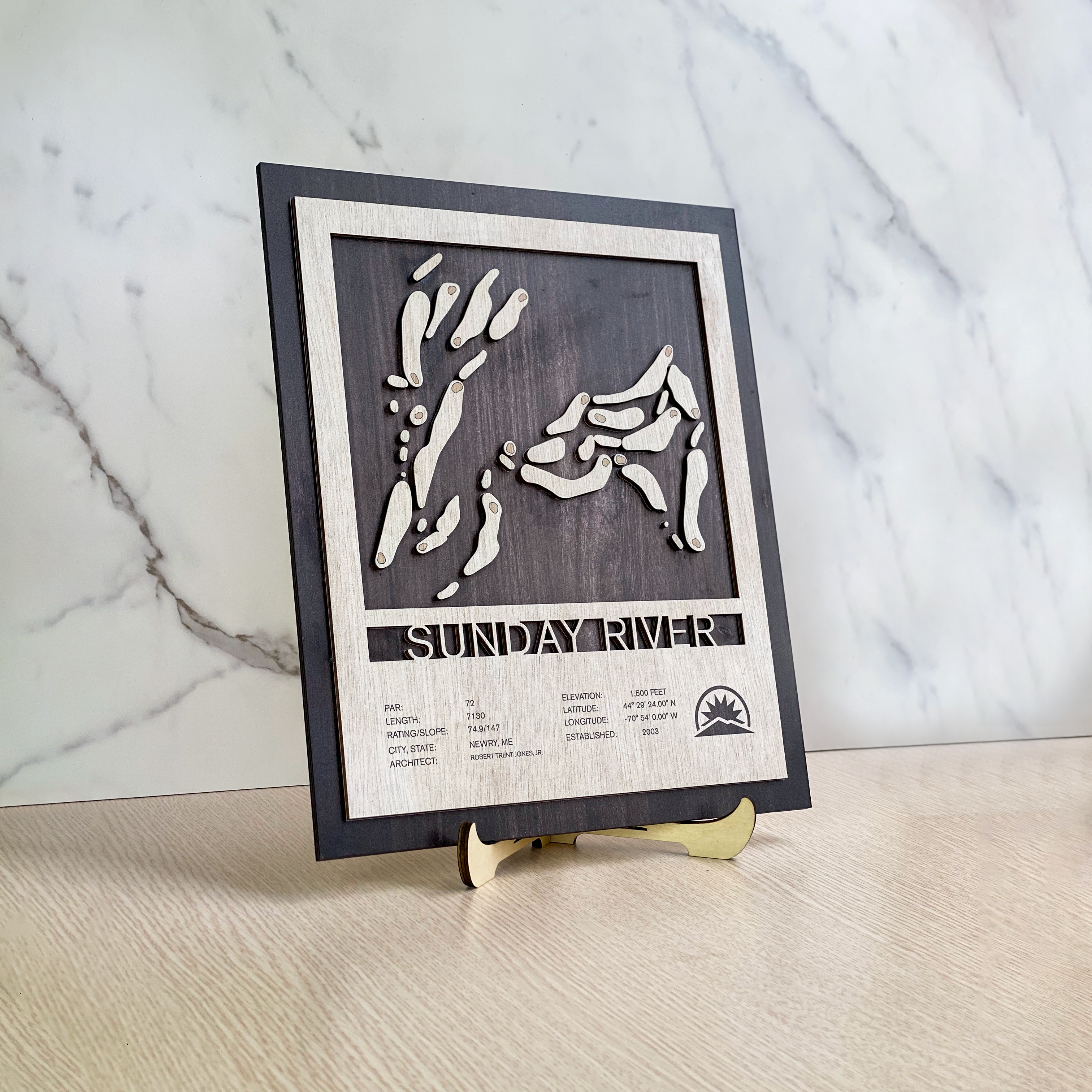 3D Customize Golf Course Map, Golf Art, Golf Wood Sign, Gifts For Golf Lovers