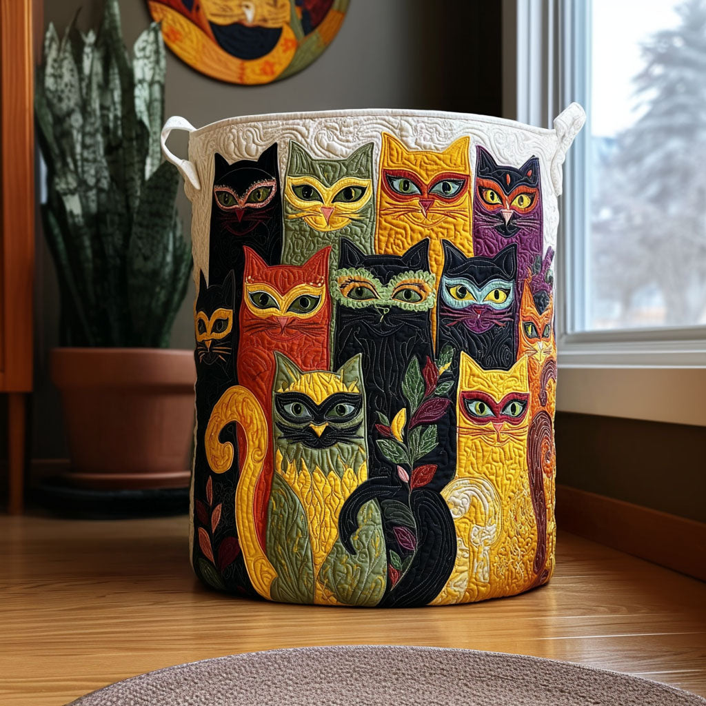 Mystic Whiskers Laundry Basket Laundry Gifts, Housewarming Gift Ideas, Mother's Day Gifts