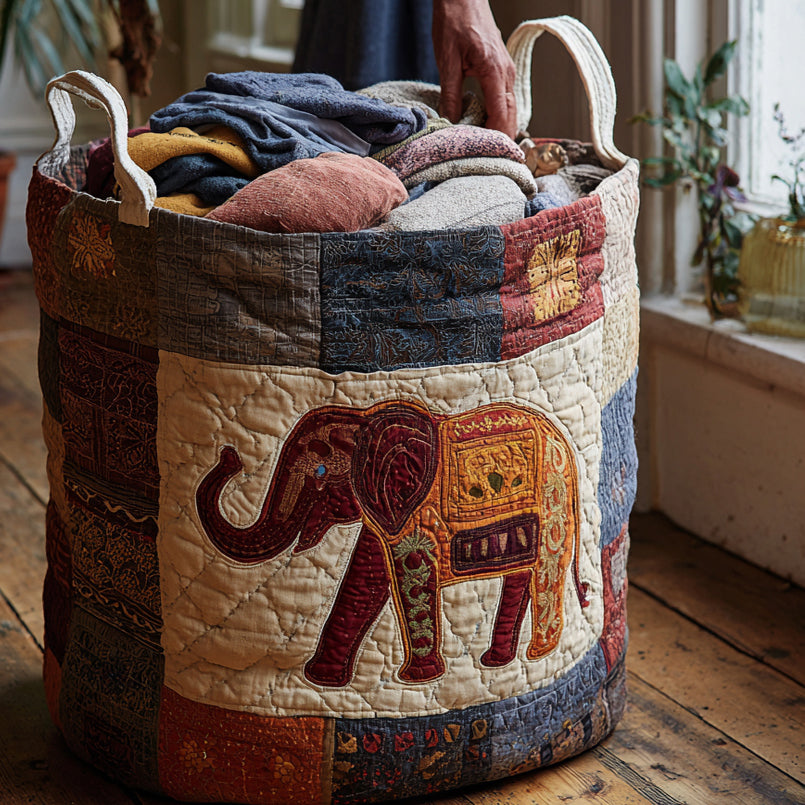 Serene Elephant Laundry Basket Laundry Gifts, Housewarming Gift Ideas, Mother's Day Gifts