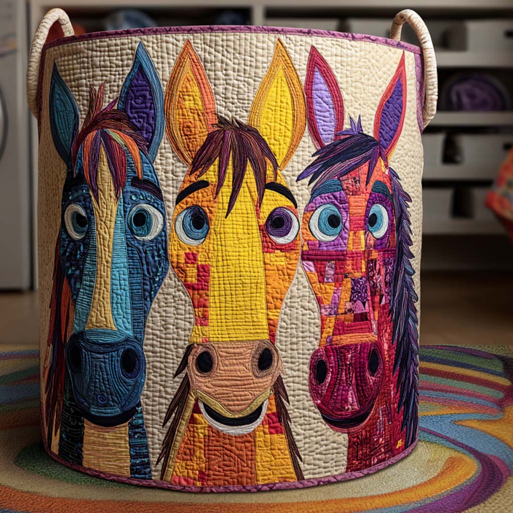 Silly Stallions Laundry Basket Laundry Gifts, Housewarming Gift Ideas, Mother's Day Gifts