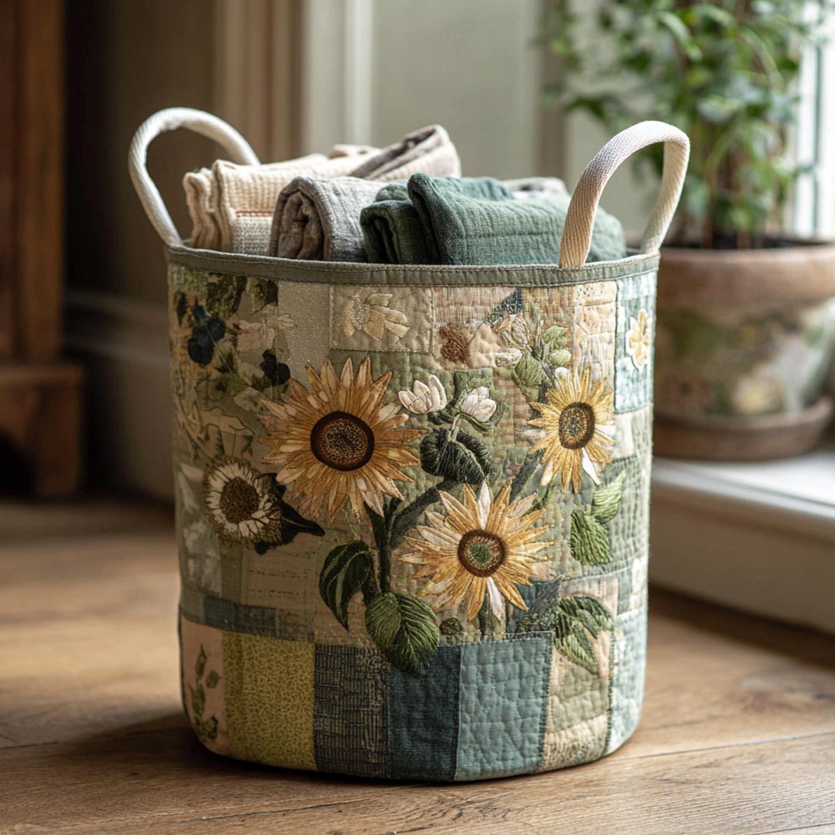 Sunflower Bliss Laundry Basket Laundry Gifts, Housewarming Gift Ideas, Mother's Day Gifts