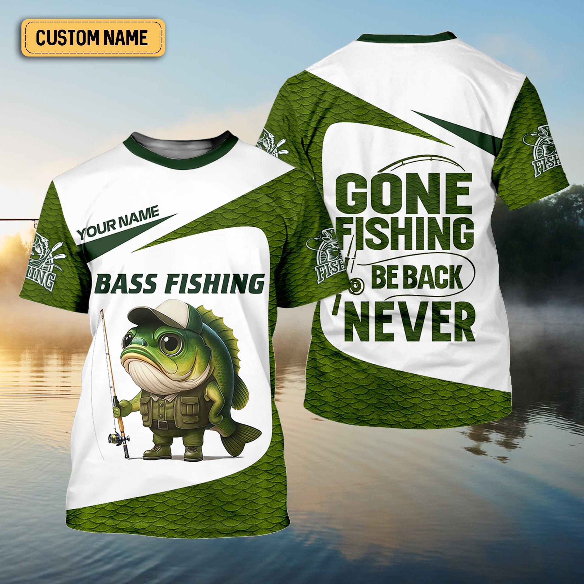 Fish Scale Pattern Funny Fishing Shirt, Fish Button Up Shirt, SPF Shirt For Men, Best Fishing Gifts, Gone Fishing