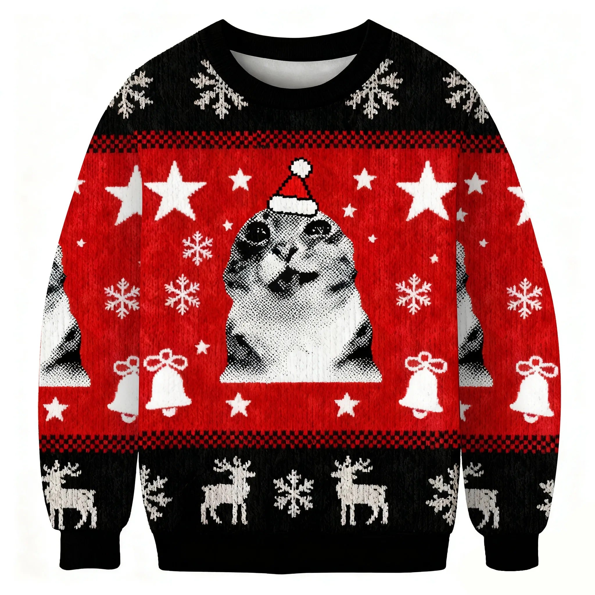 Funny Cat Meme Funny Ugly Sweater, Ugly Xmas Sweater, Christmas Ugly Sweatshirt