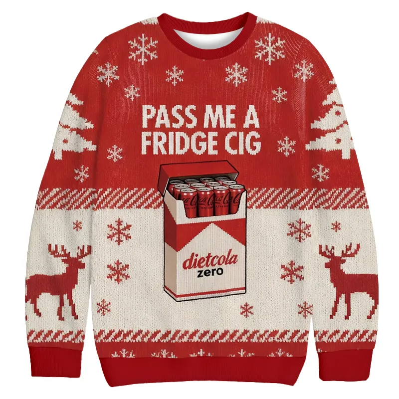 Red I Need A Diet Cola Christmas Sweater, Ugly Xmas Sweater, Christmas Ugly Sweatshirt