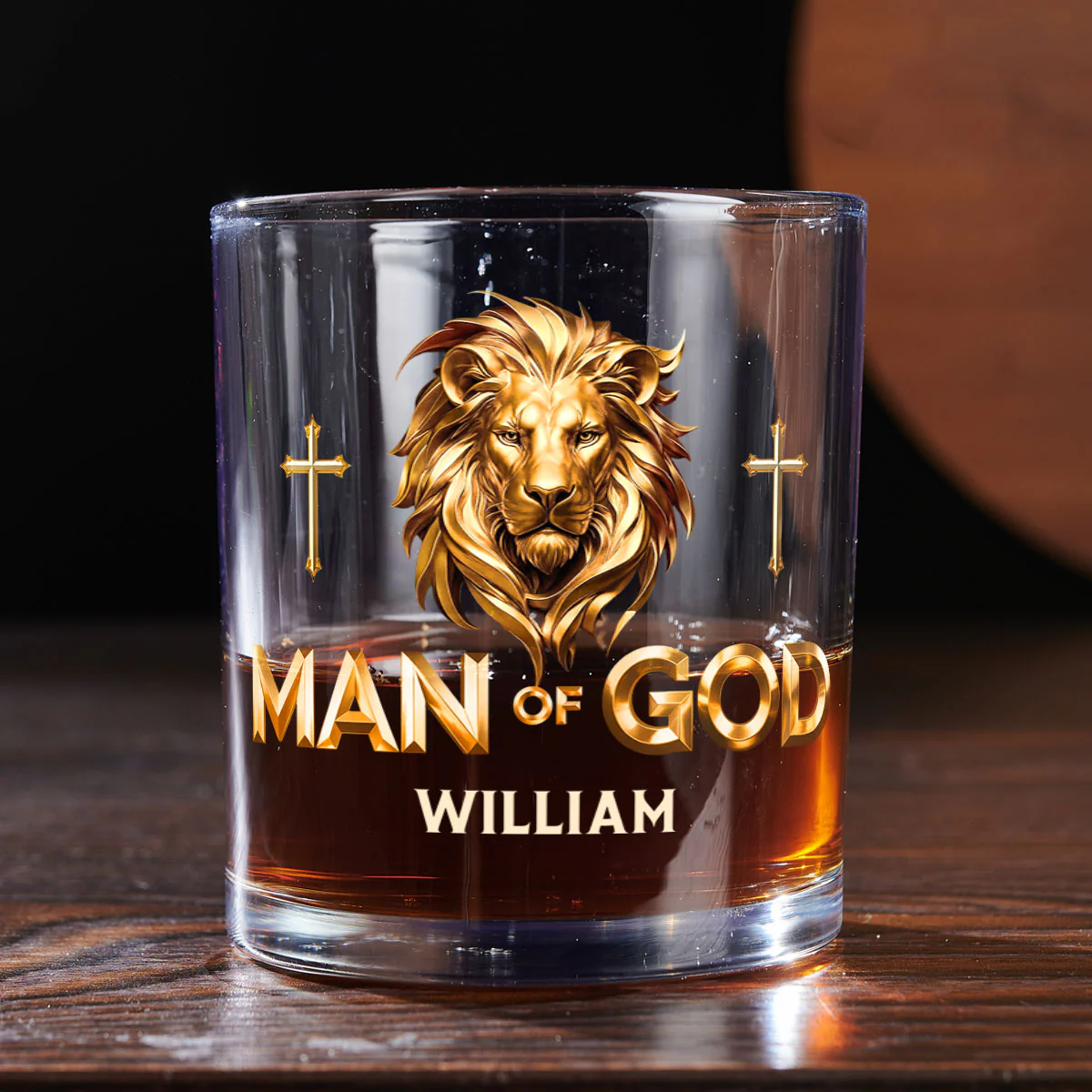 Man Of God Custom Whiskey Glass, Personalized Whiskey Glasses, Gifts For Bourbon Lovers