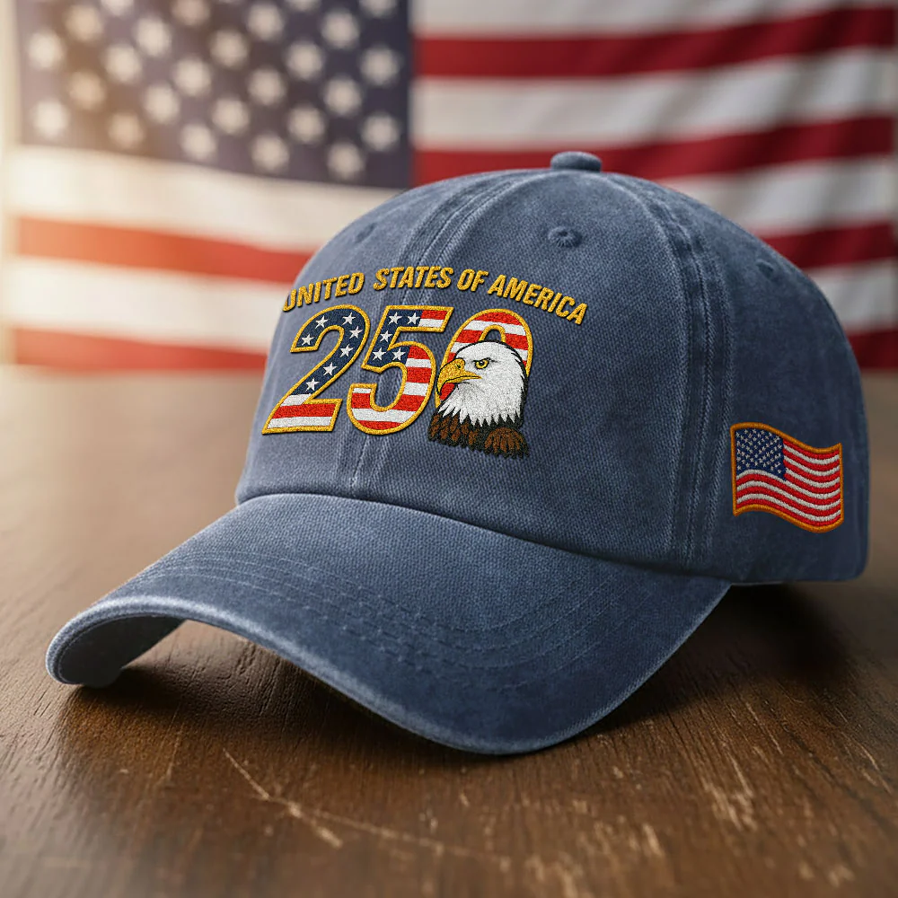 United States Of America 250 Classic Cap, Eagle American Flag 250th Anniversary Patriot Hat