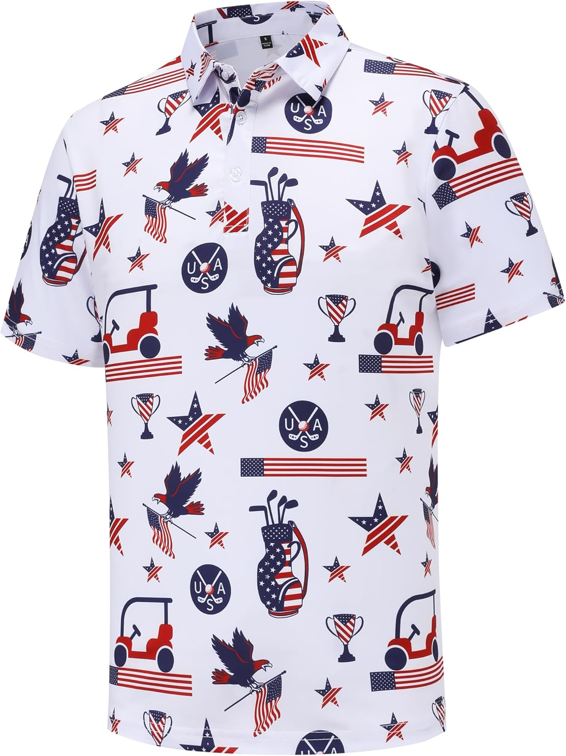 In Golf We Trust 2026 US Patriotic Pride Golf Polo Shirts, Golf Gift For Men, Golf Shirts For Men