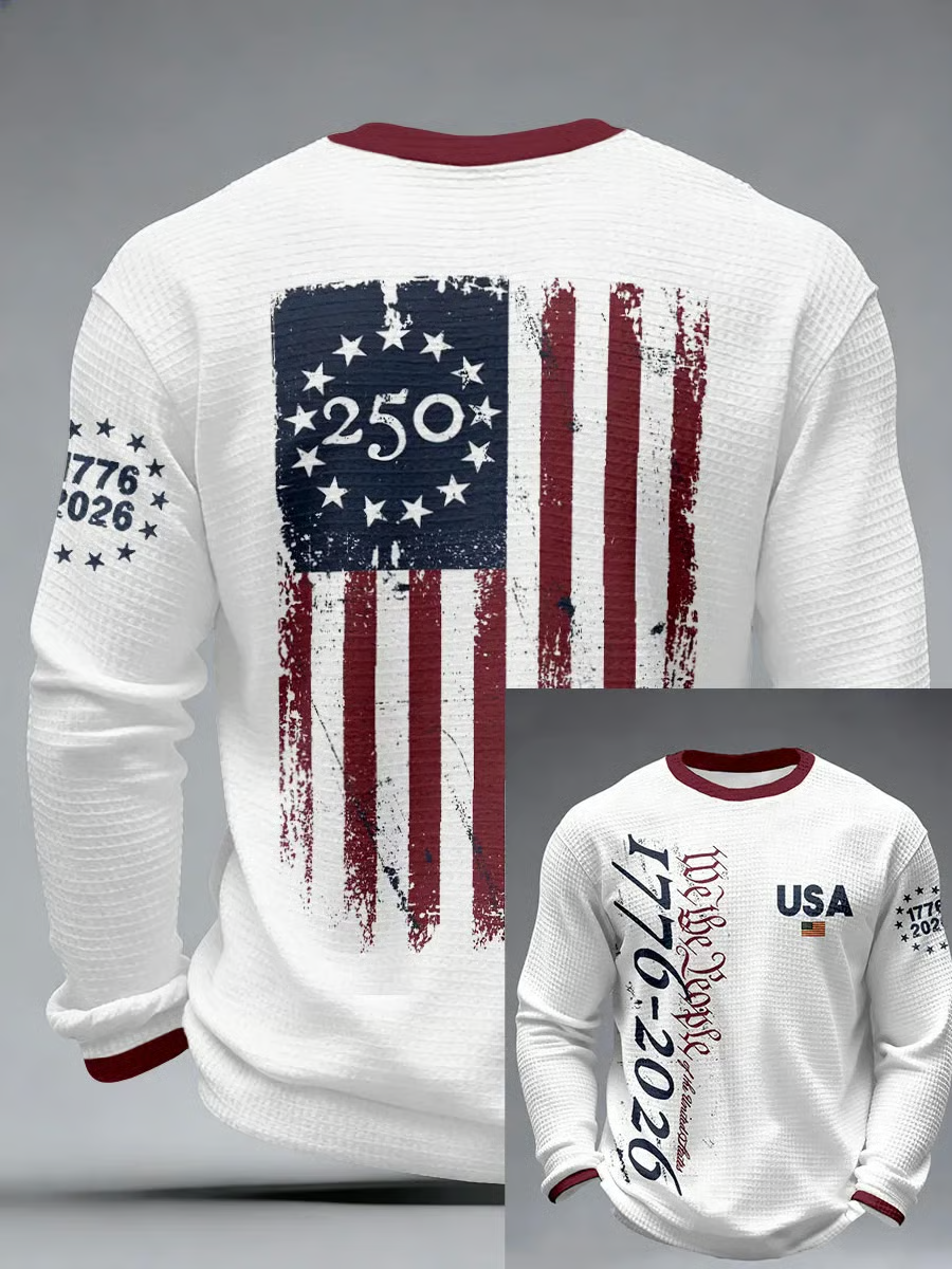USA 250th Anniversary Long Sleeve Shirt, Independence Day Apparel, Hooded Jumper 4th Of July Gift