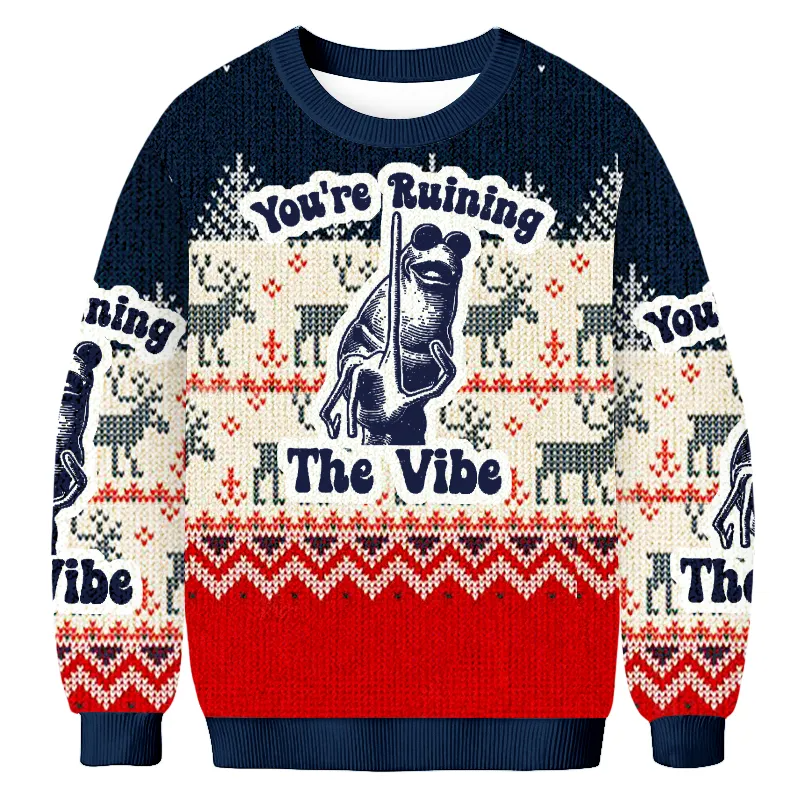 You're Ruining The Vibe Marcus The Worm Ugly Sweater, Funny Christmas Ugly Sweatshirt, Xmas Ugly Sweater