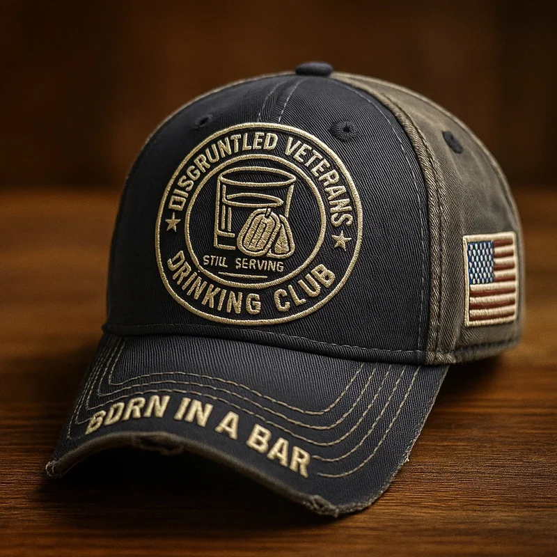 Disgruntled Veterans Still Serving Drinking Club Printed Hat, 250th Anniversary Patriotic Hat, Classic Cap
