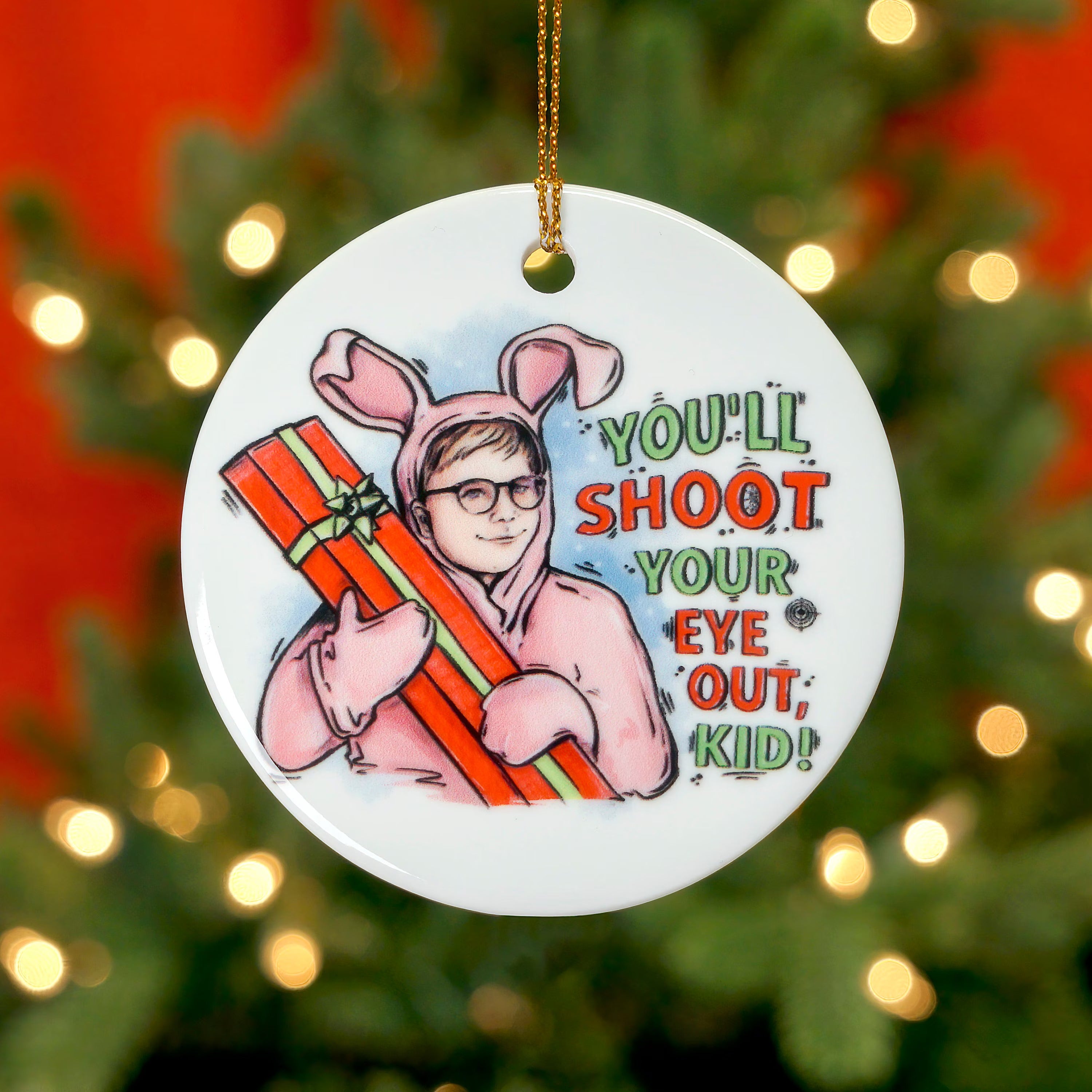 A Christmas Story Ceramic Ornament, Christmas Ceramic Ornament, Holiday Gift, Christmas Decor