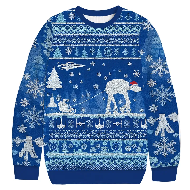 AT Snow Walke Vintage Christmas Sweater, Ugly Xmas Sweater, Christmas Ugly Sweatshirt