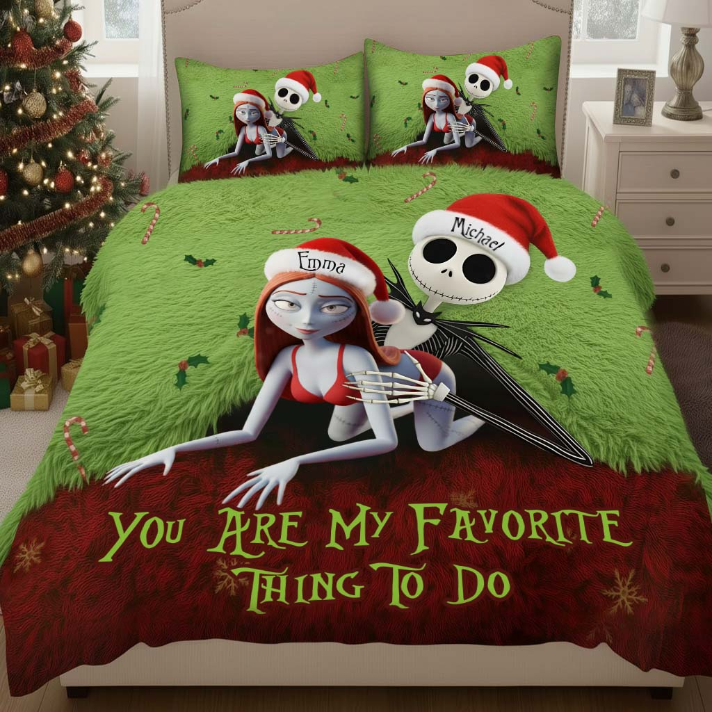 You Are My Favorite Thing To Do Naughty Couple Bed Set, Couple Bedding Set, Anniversary Gift, Couple Valentine Gift