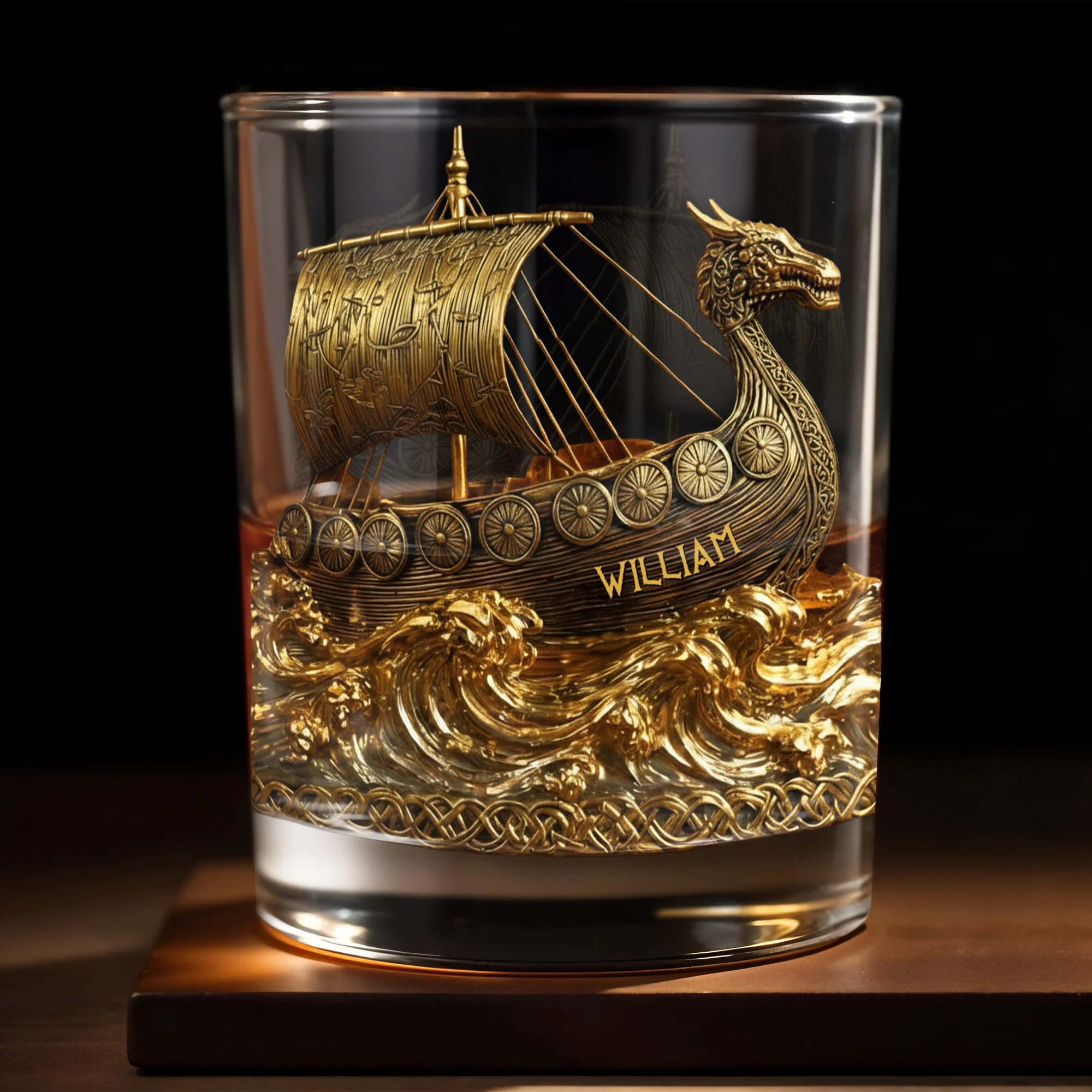 Navigate Through Life With Strength, Custom Whiskey Glass, Gift For Nautical Enthusiasts