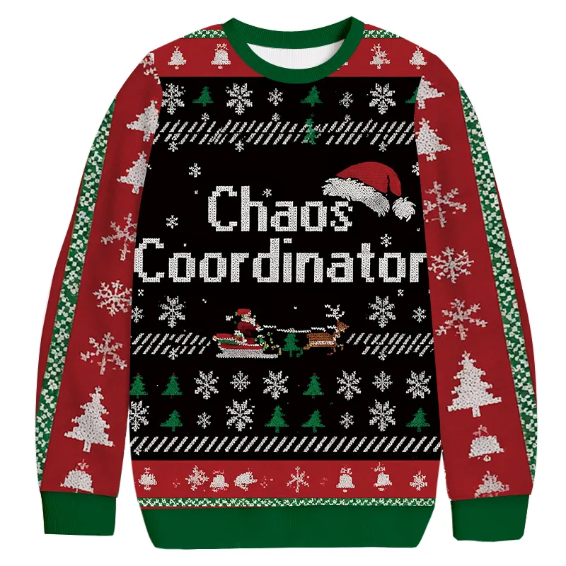 Chaos Coordinator Vintage Christmas Sweater, Ugly Xmas Sweater, Christmas Ugly Sweatshirt