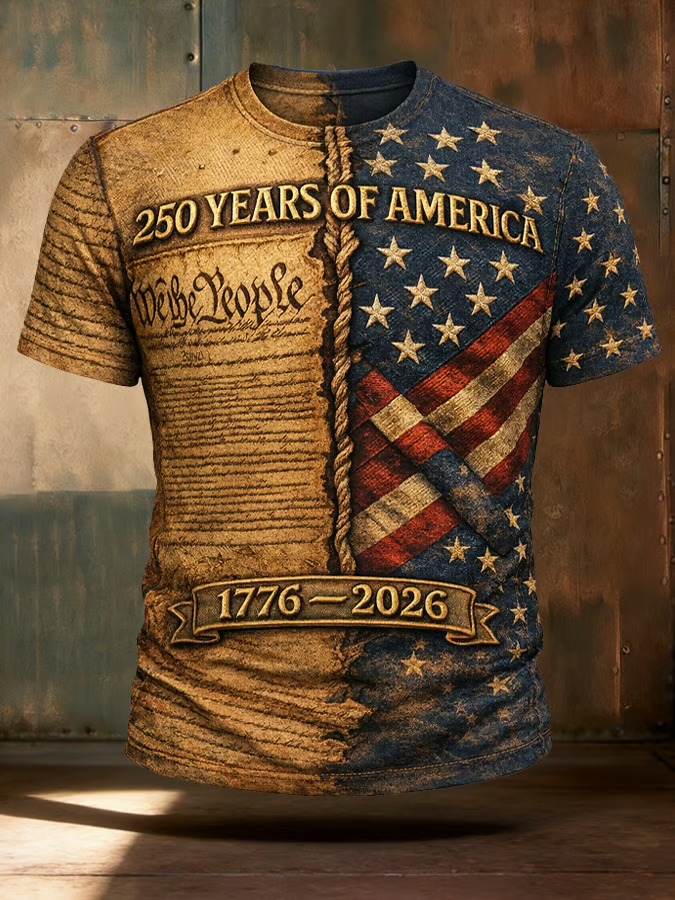 American 250th Anniversary T-Shirt, 1776–2026 USA Patriotic Tee, Independence Day Shirt, Patriotic Gift