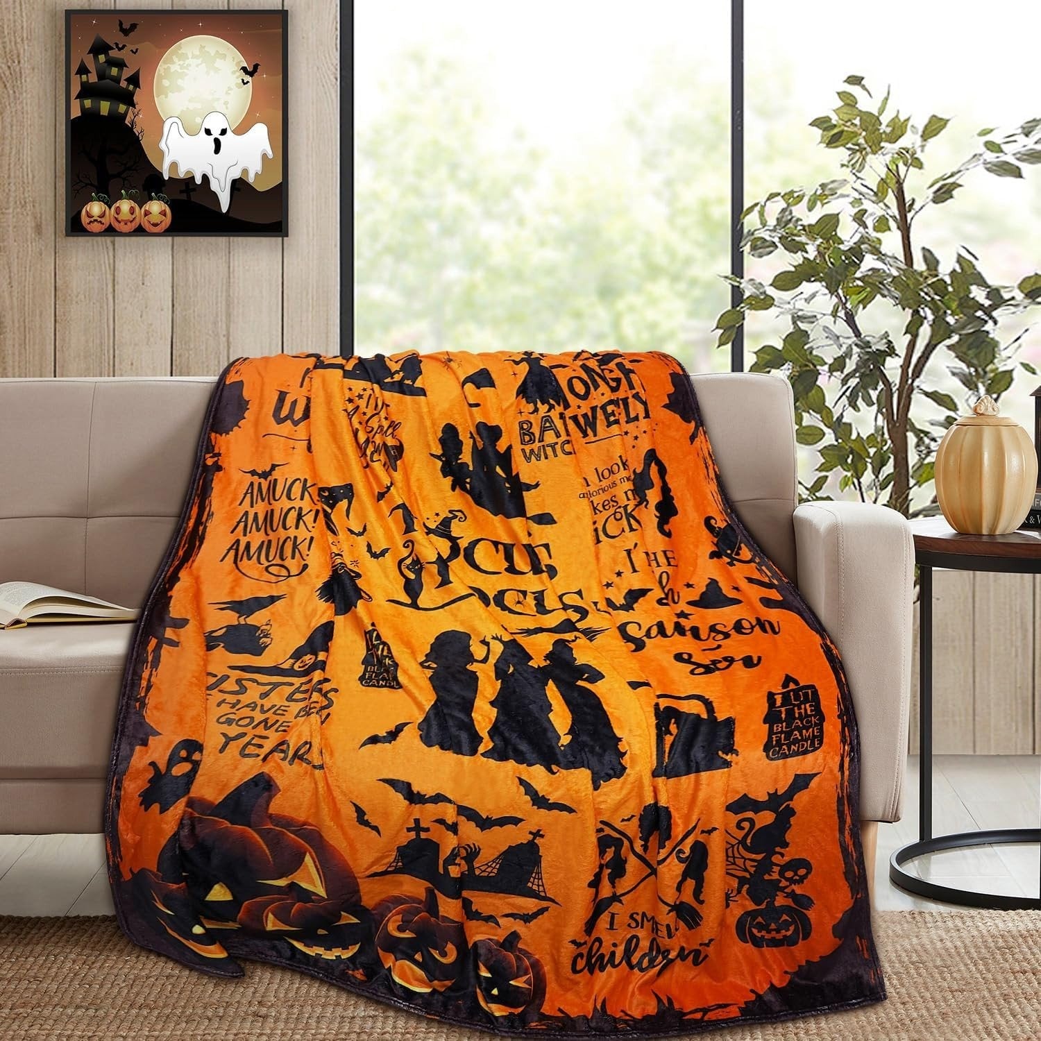 Halloween Blanket Halloween Pumpkin, Best Bed Blankets, King Size Blanket, Halloween Decor