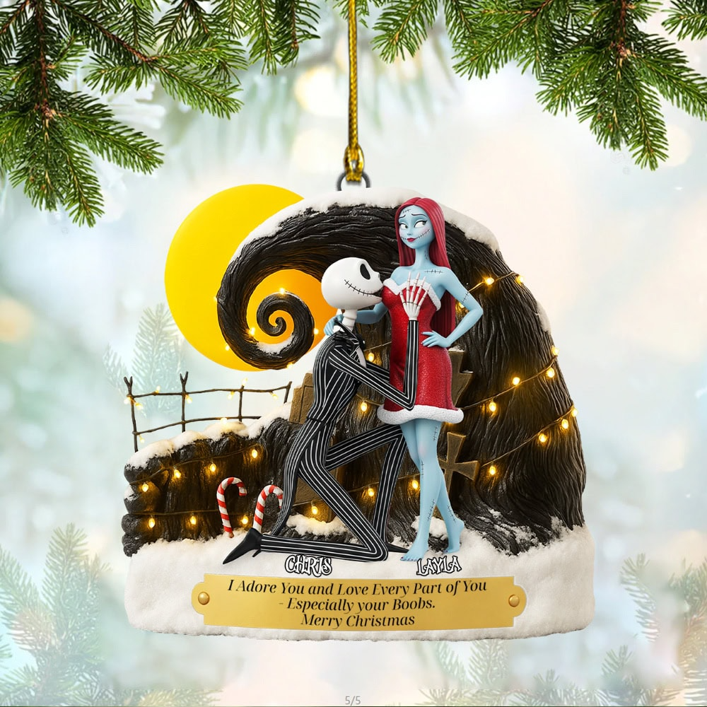 I Love Every Part Of You Naughty Couple Acrylic Ornament, Christmas Gift For Couple, Funny Christmas Ornament