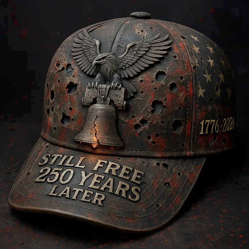 US Vintage 250th Anniversary American Eagle Cap, Printed Hat, Patriotic Hat