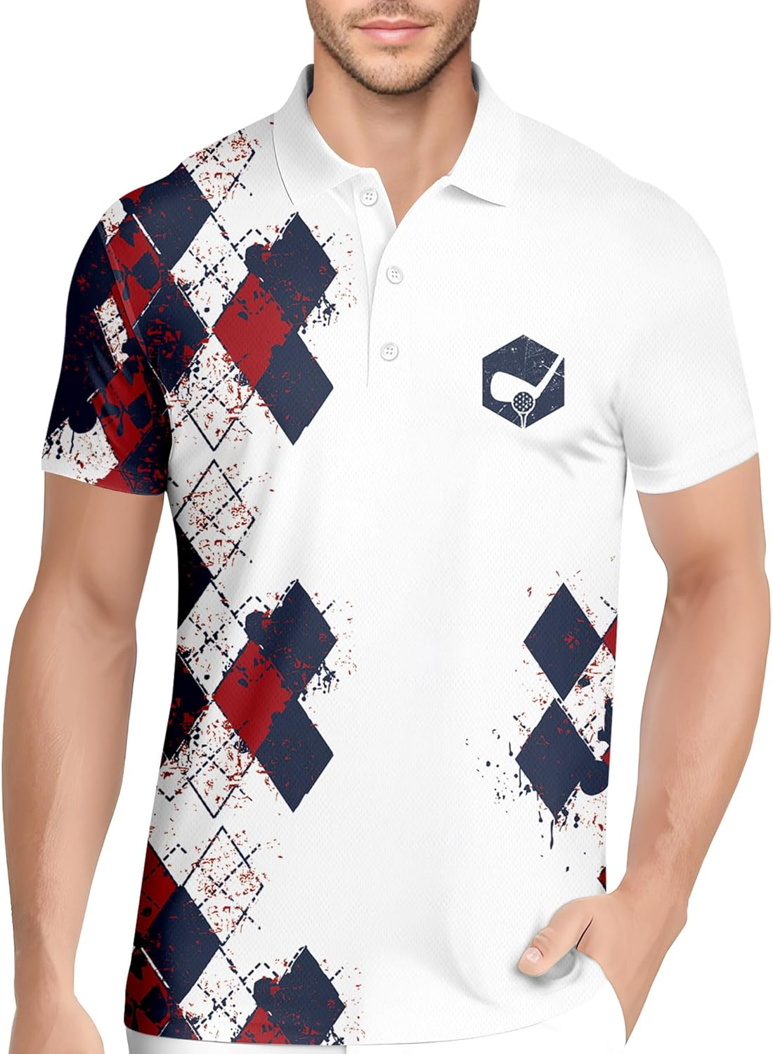 Swing Swear Drink Repeat Funny Golf Polo Shirts, Golf Gift For Men, Golf Shirts For Men