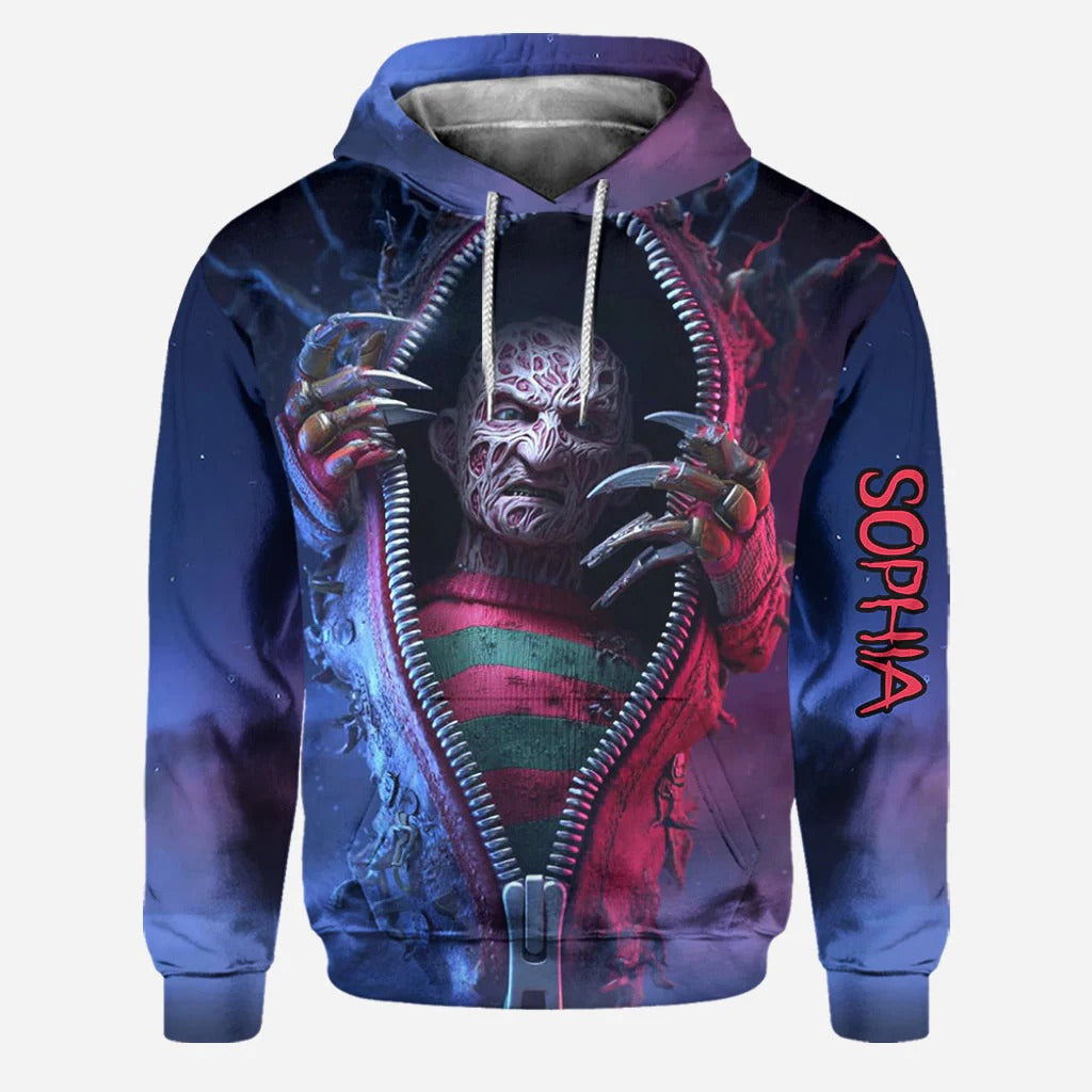 Scary Halloween Personalized Horror Character Hoodie, Scary Halloween Outfits, Halloween Gift