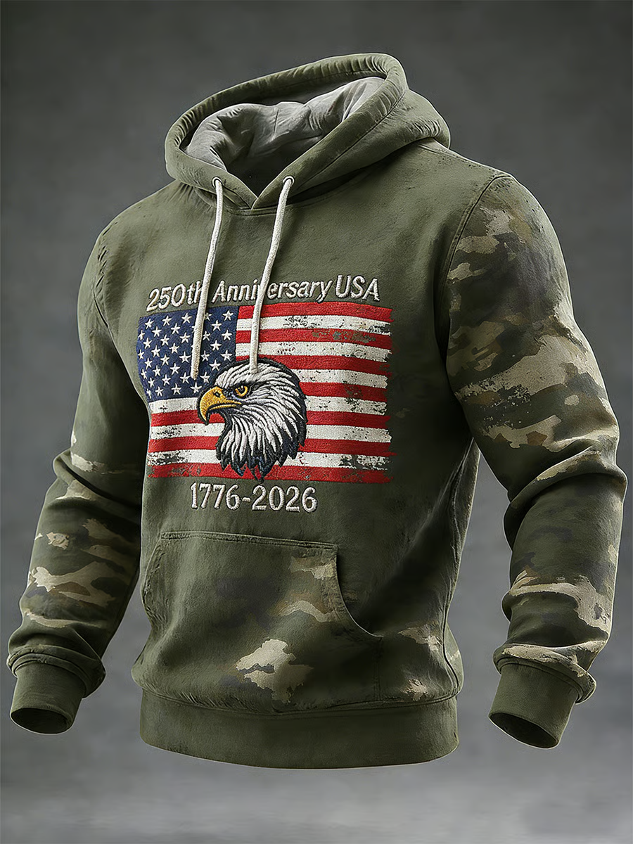 U.S 250th Anniversary 1776–2026 Hoodie, Patriotic Semiquincentennial Pullover, 4th Of July Gift, Gift For Men