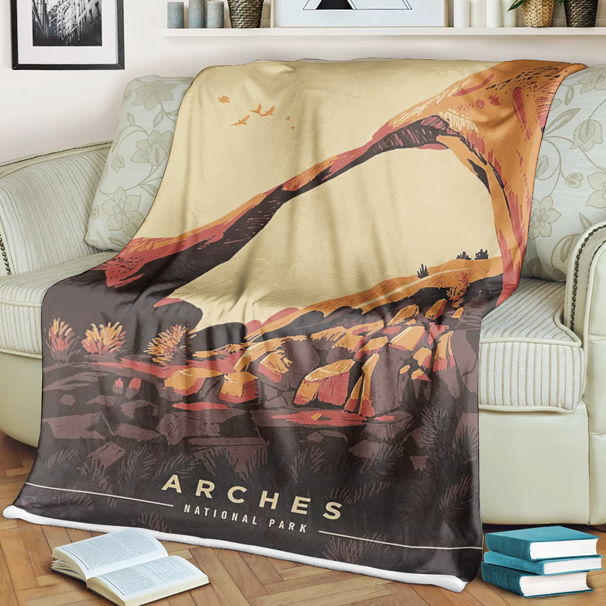 Arches National Park Fleece Blanket, Gifts For National Park Lovers, Outdoor Blanket