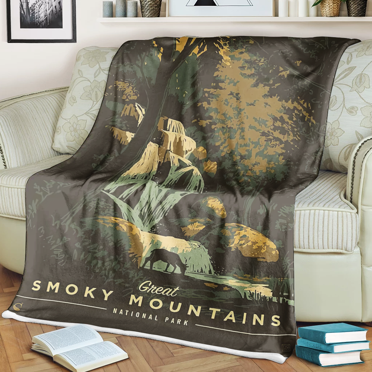 Great Smoky Mountains National Park Fleece Blanket, Gifts For National Park Lovers, Outdoor Blanket