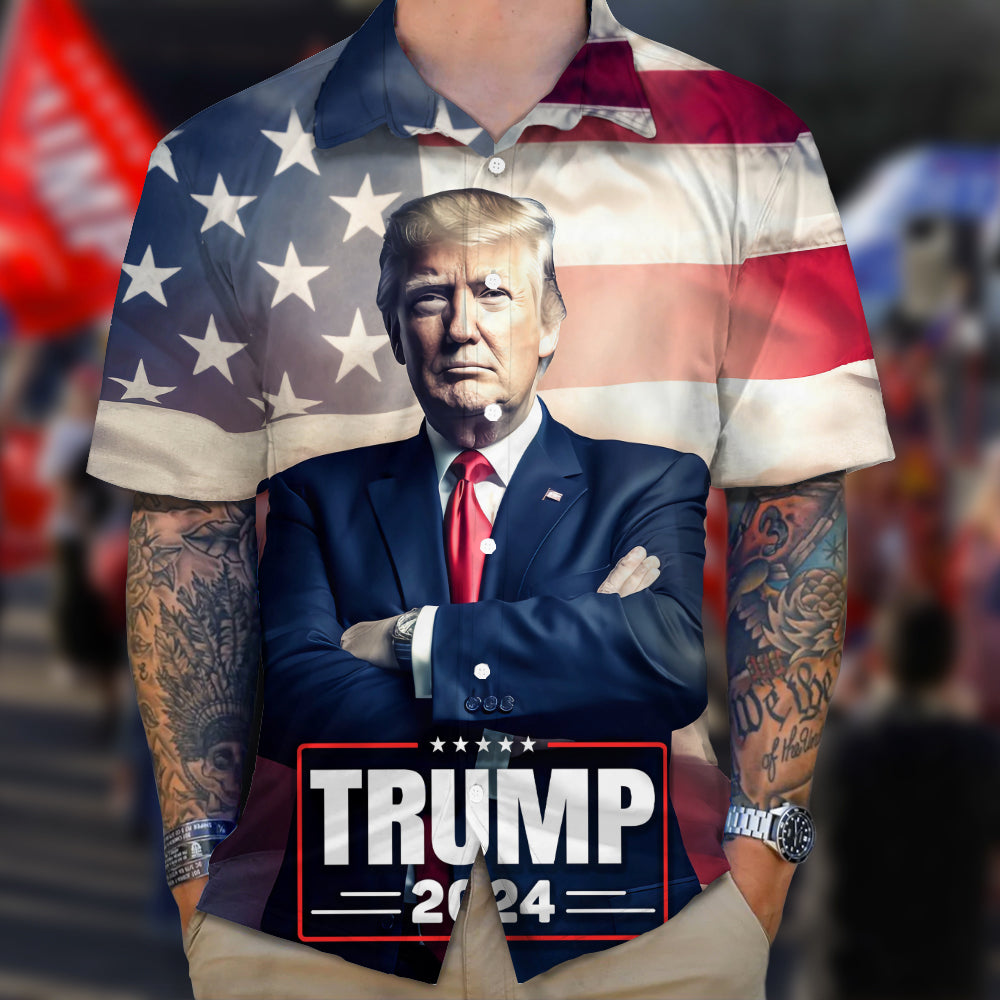 Trump2024 President Of The USA Hawaiian Shirt, Political Unisex Shirt