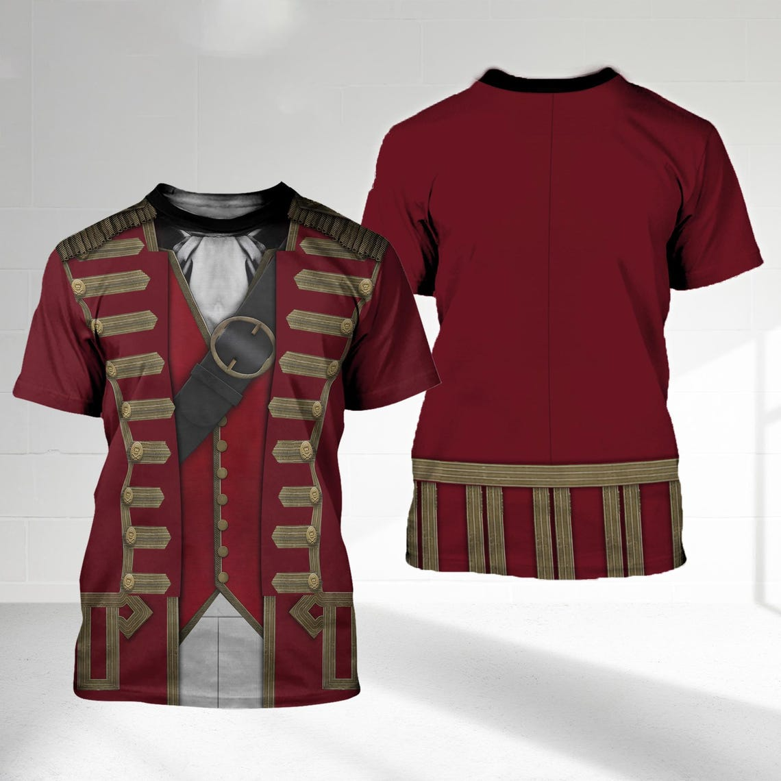 Red Pirate Costume Shirt, Captain Man Costume, Movie Halloween Costume, Halloween Funny Shirts