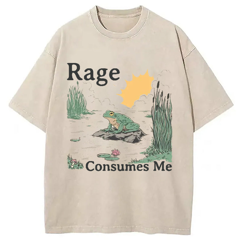 Rage Consumes Me Frog Pond T-Shirt Meme Fan Gift Shirt Unique Gift Ideas, Comfort Colors T Shirts