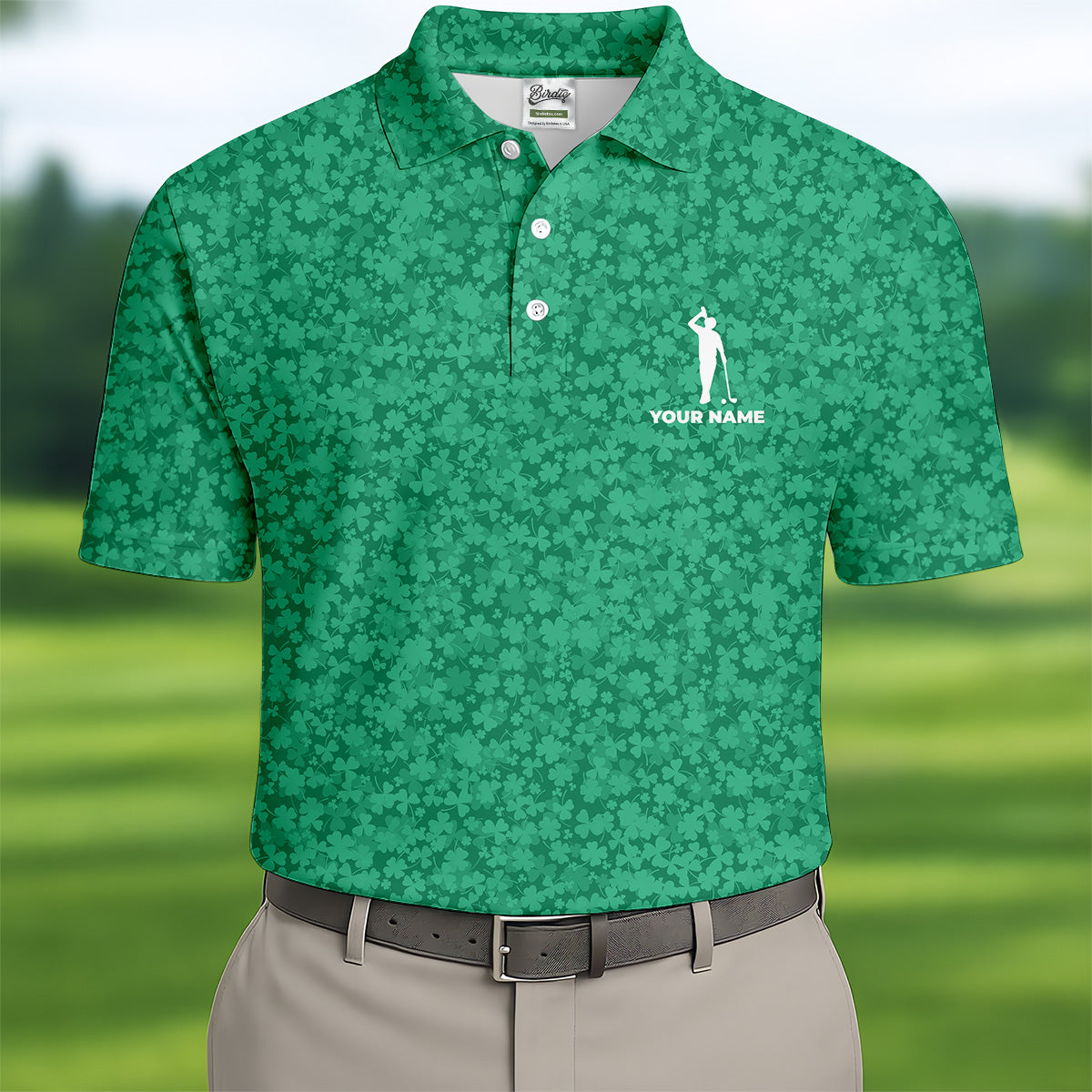 Shamrock Beer Lucky Four Leaf Clover St Patrick Day Golf Shirt, Polo Shirts For Men, Golf Gift For Men