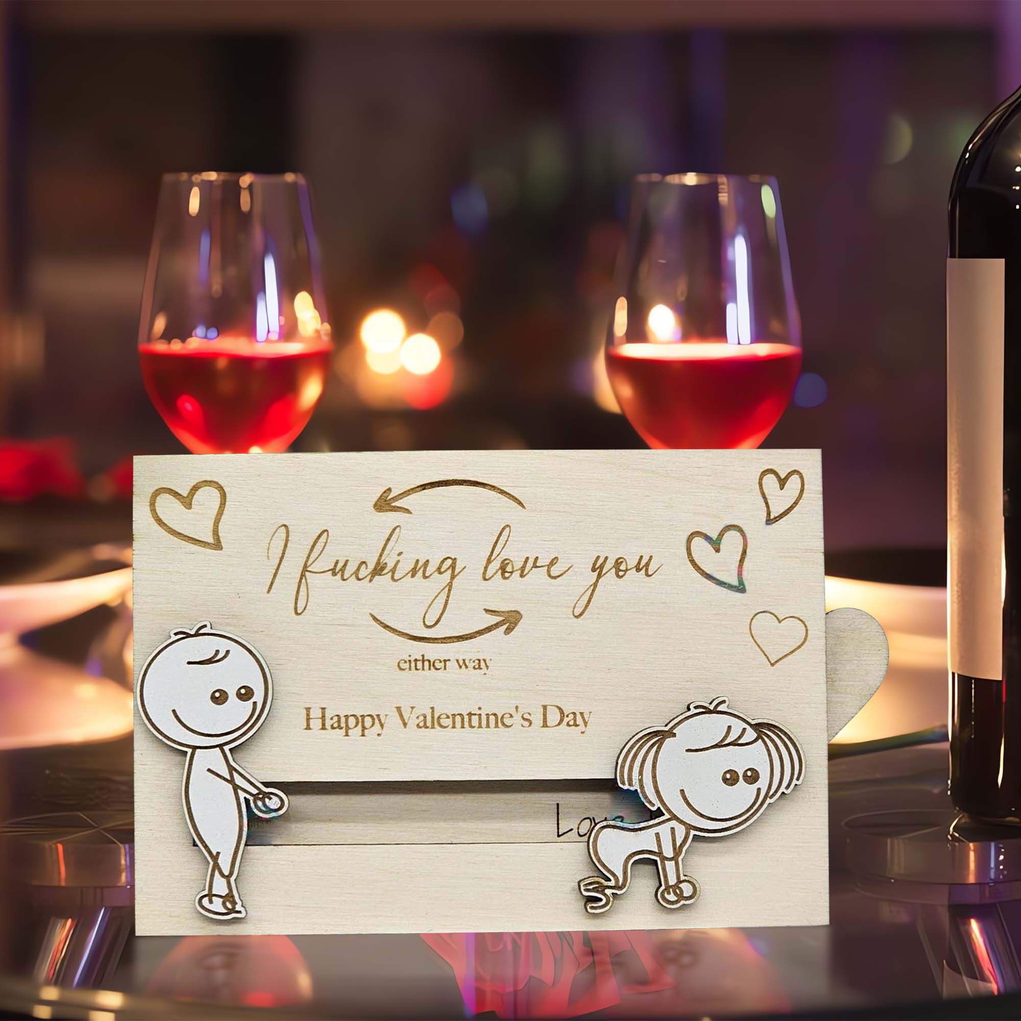 I F!cking Love You Valentine's Day Gift Card, Dirty Valentines Day Cards, Funny Couple Gift