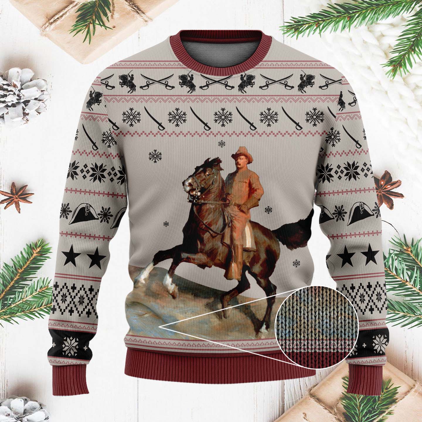 Theodore Roosevelt Funny Christmas Ugly Sweater, Christmas Gifts